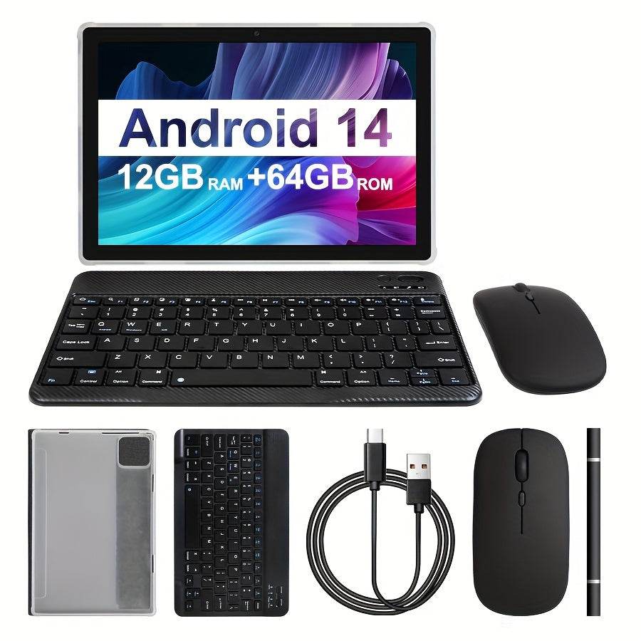 Tablet 10.1-inch Android 14 cu Tastatură și Mouse - Venduqo