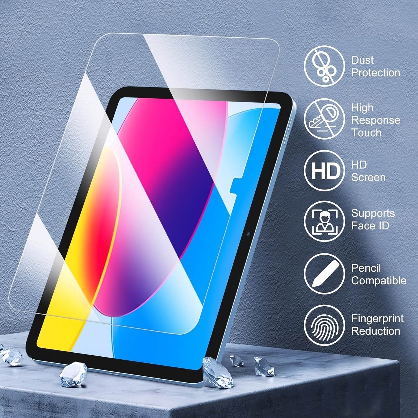 2 Bucăți Protecție Ecran din Sticlă Temperată 9H pentru iPad 11 (2025) - Venduqo