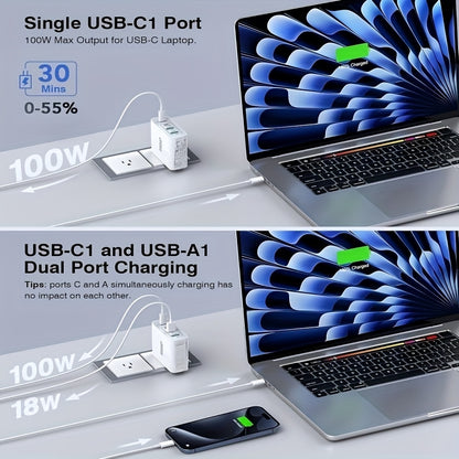 Încărcător Rapid USB C GAN 156W cu 4 Porturi