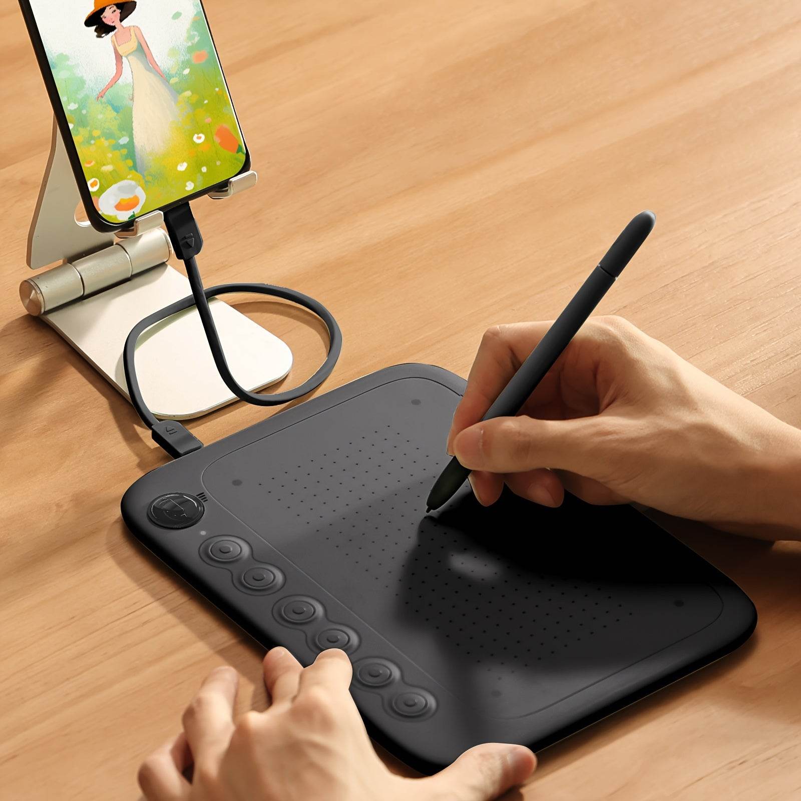 Tableta de Desen Digital UGEEQ6 - Stilou Fără Baterie, Compatibil cu Android, iOS, Linux, Mac, Windows - Venduqo