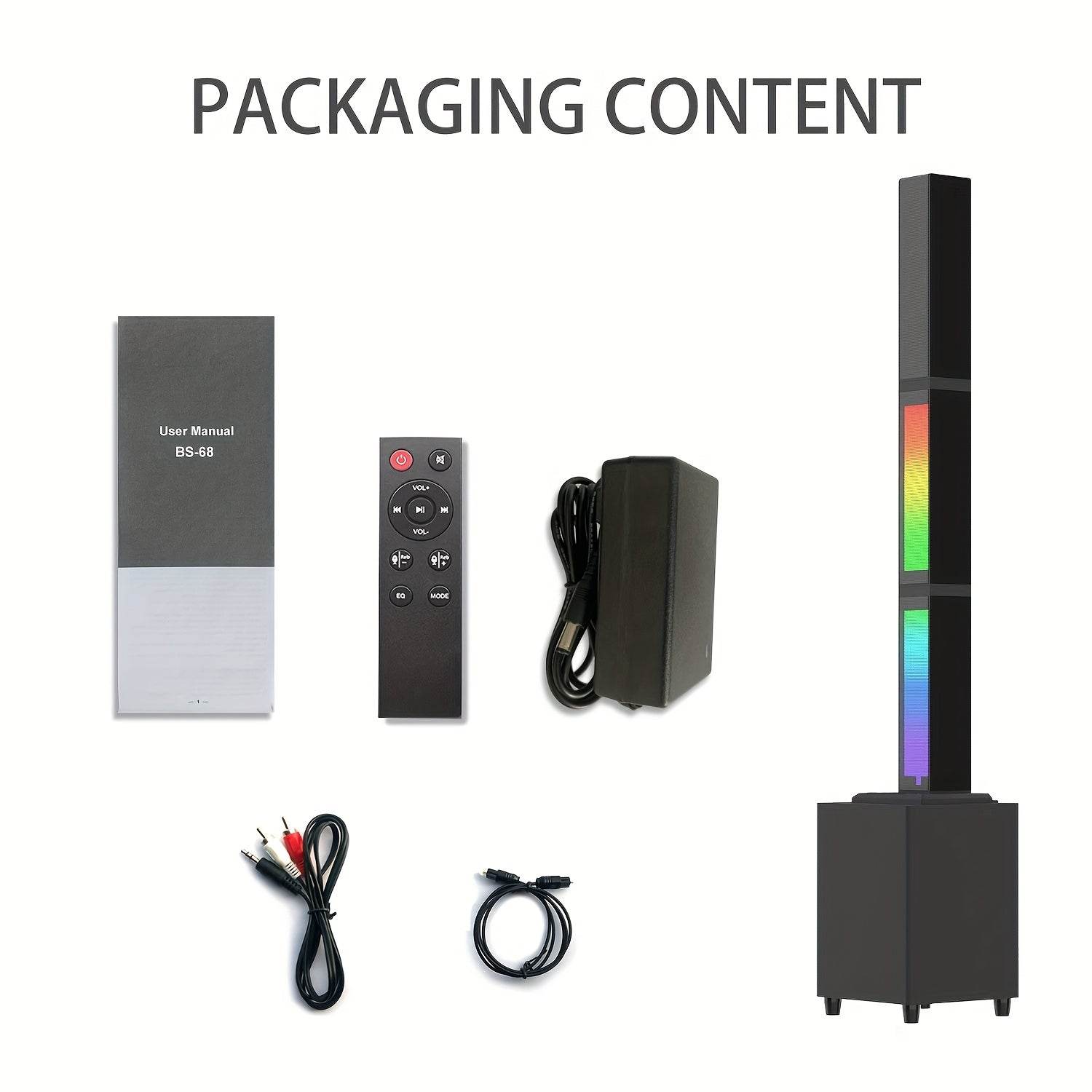 Boxă TV Home cu Iluminare RGB și Sunet Surround - Venduqo